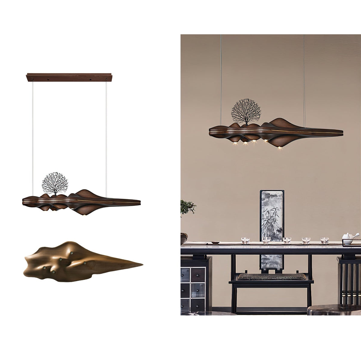 Tolven Premium Elegance Pendelleuchte aus Holz