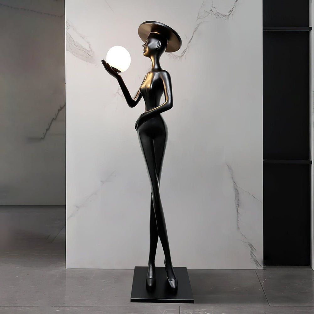Zevinen elegante schwarze Stehleuchte
