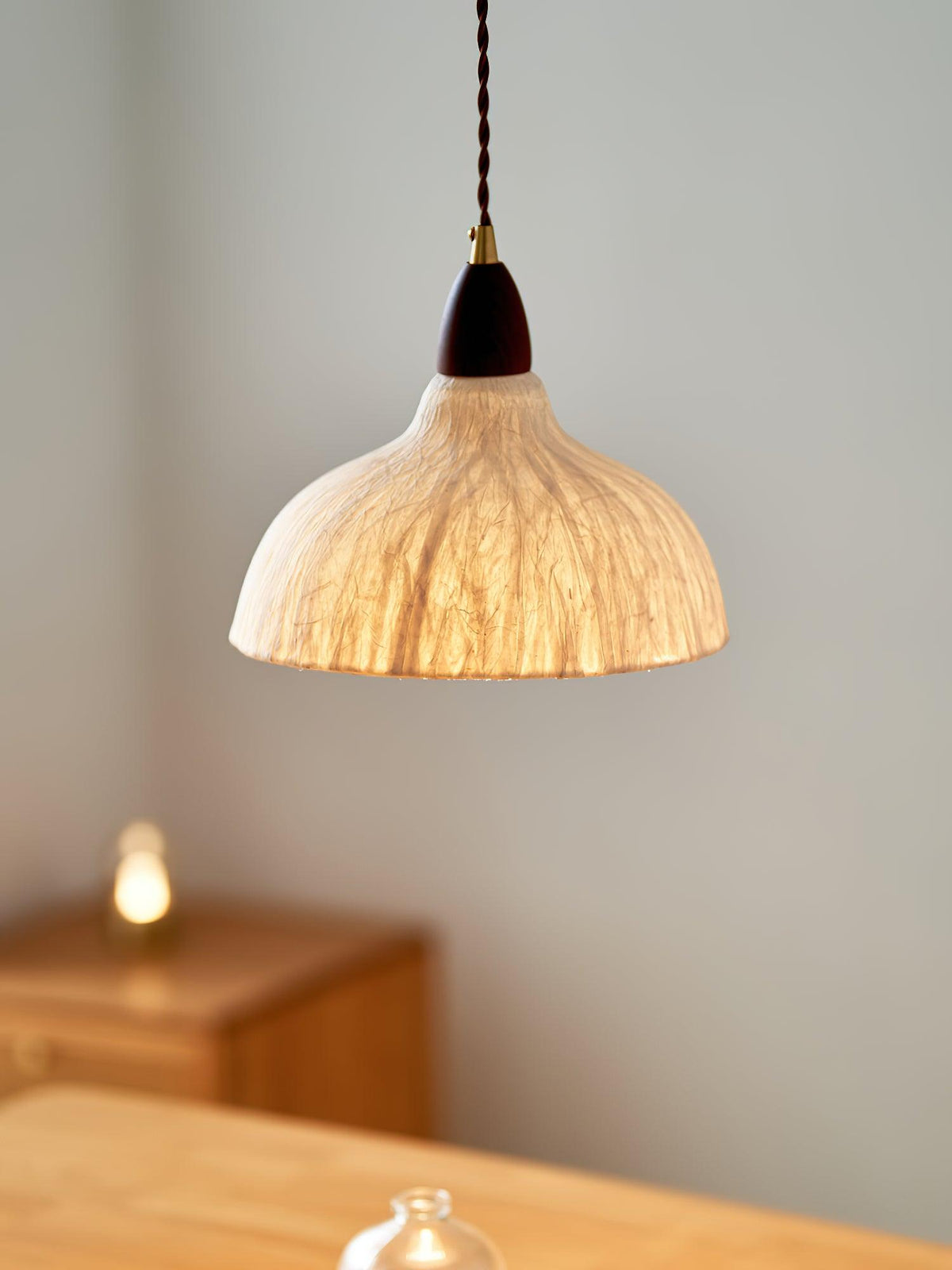 Locan Papier- & Holz-Pendelleuchte