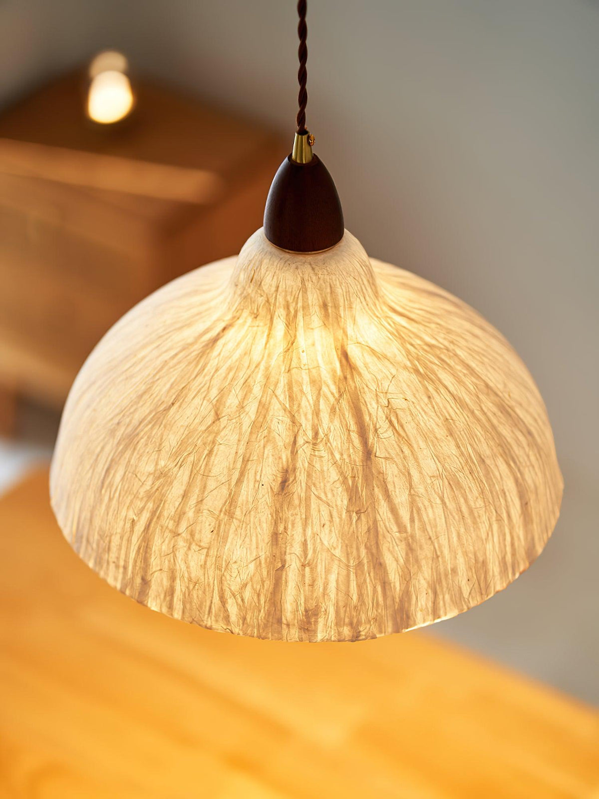 Locan Papier- & Holz-Pendelleuchte