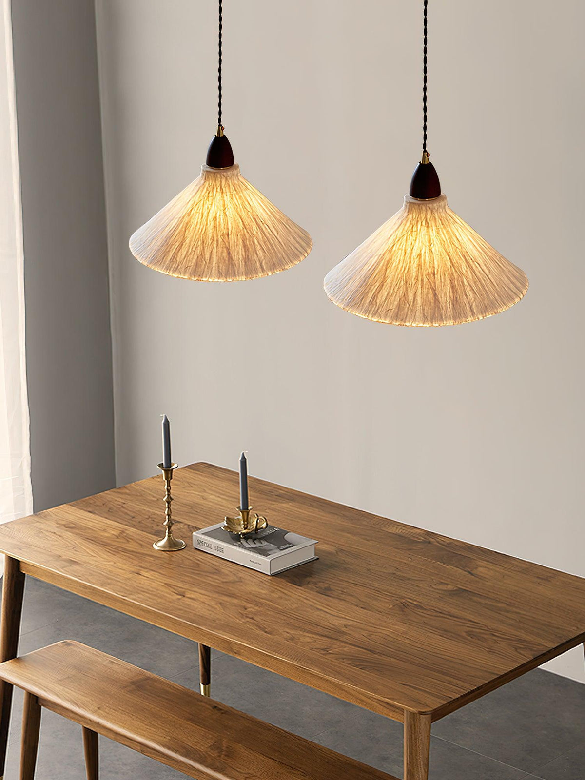 Locan Papier- & Holz-Pendelleuchte