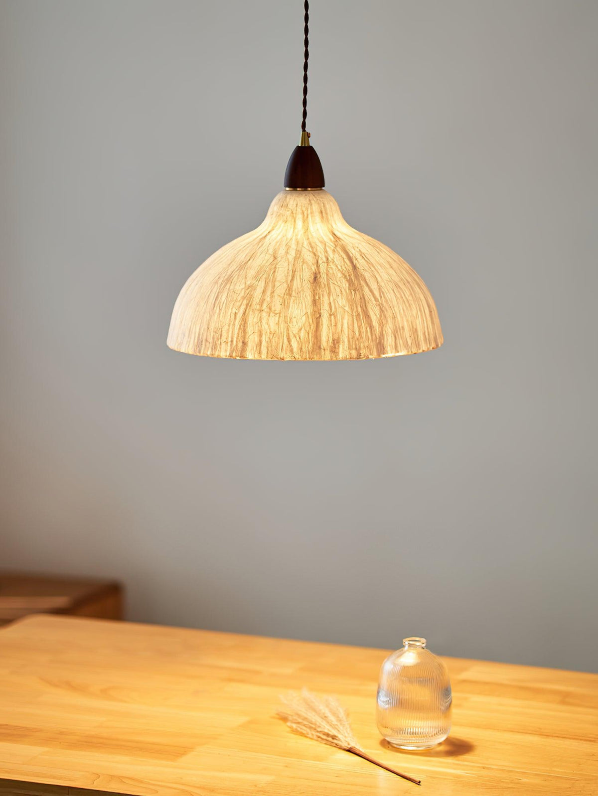 Locan Papier- & Holz-Pendelleuchte