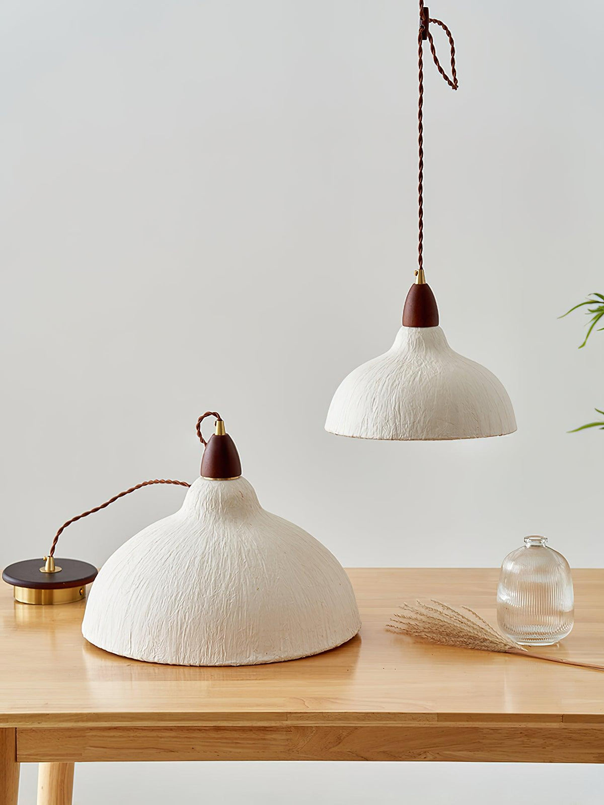 Locan Papier- & Holz-Pendelleuchte