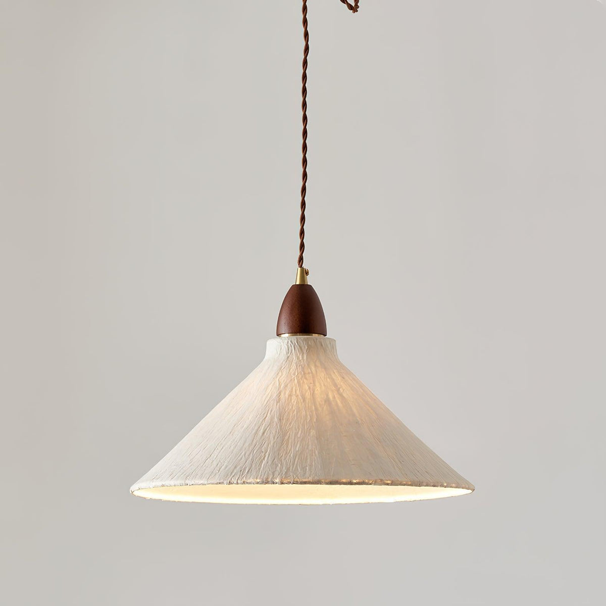 Locan Papier- & Holz-Pendelleuchte