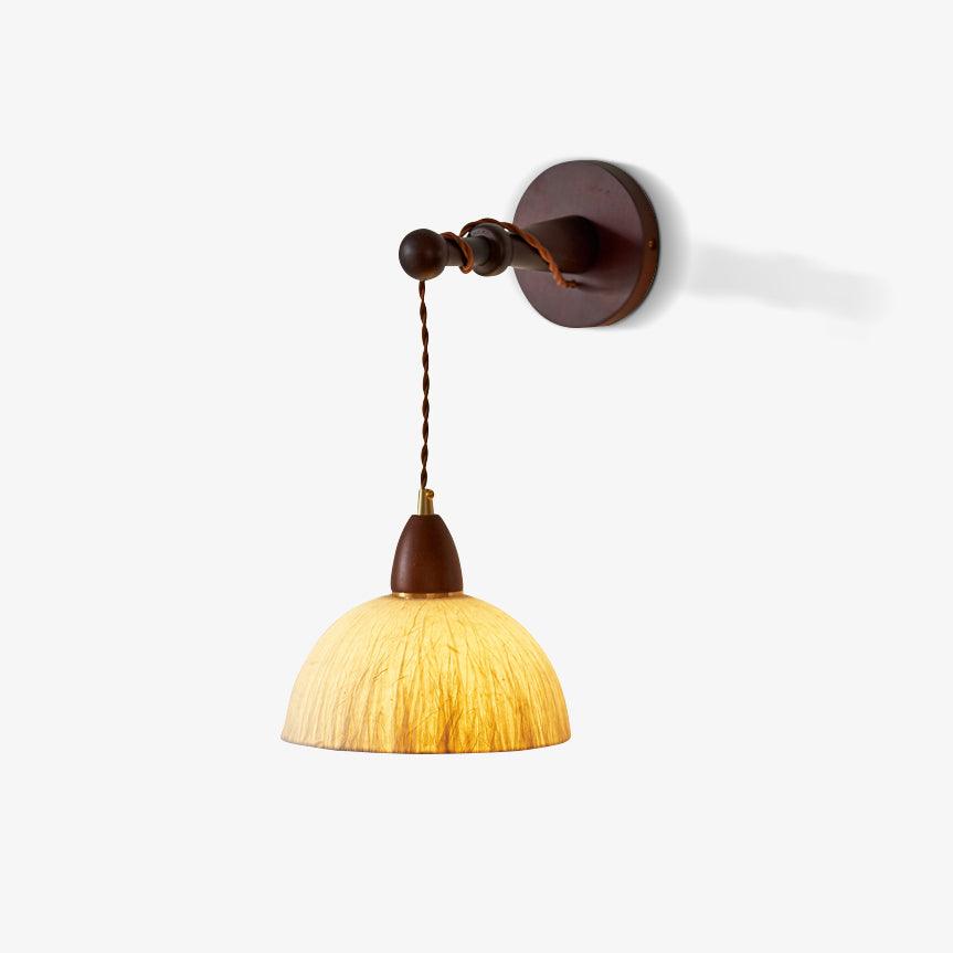Vitheos Elegance Walnuss-Holz Wandleuchte in natürlicher Farbe