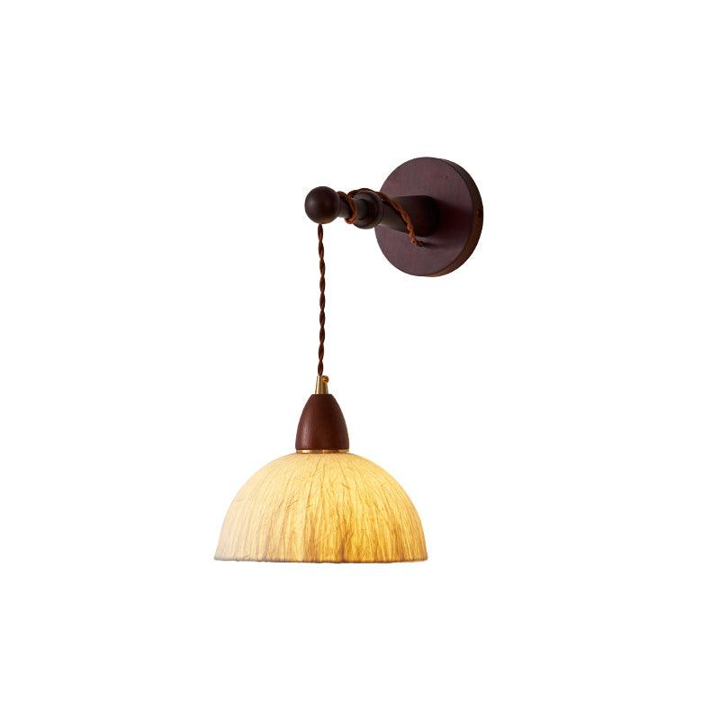 Vitheos Elegance Walnuss-Holz Wandleuchte in natürlicher Farbe