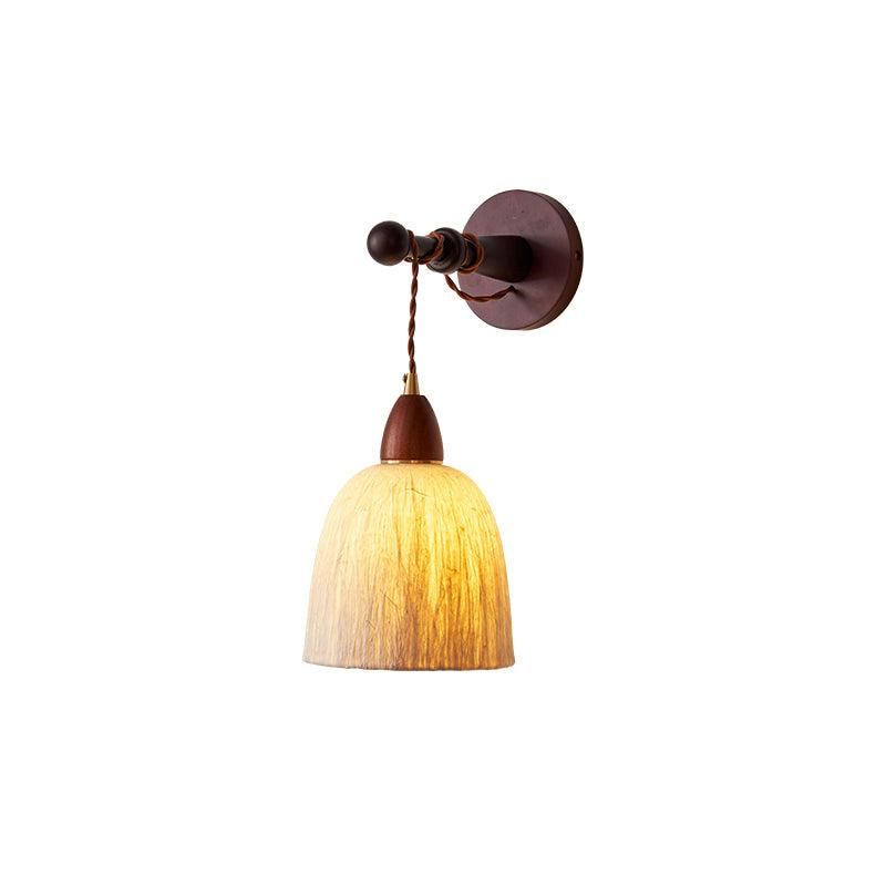 Vitheos Elegance Walnuss-Holz Wandleuchte in natürlicher Farbe