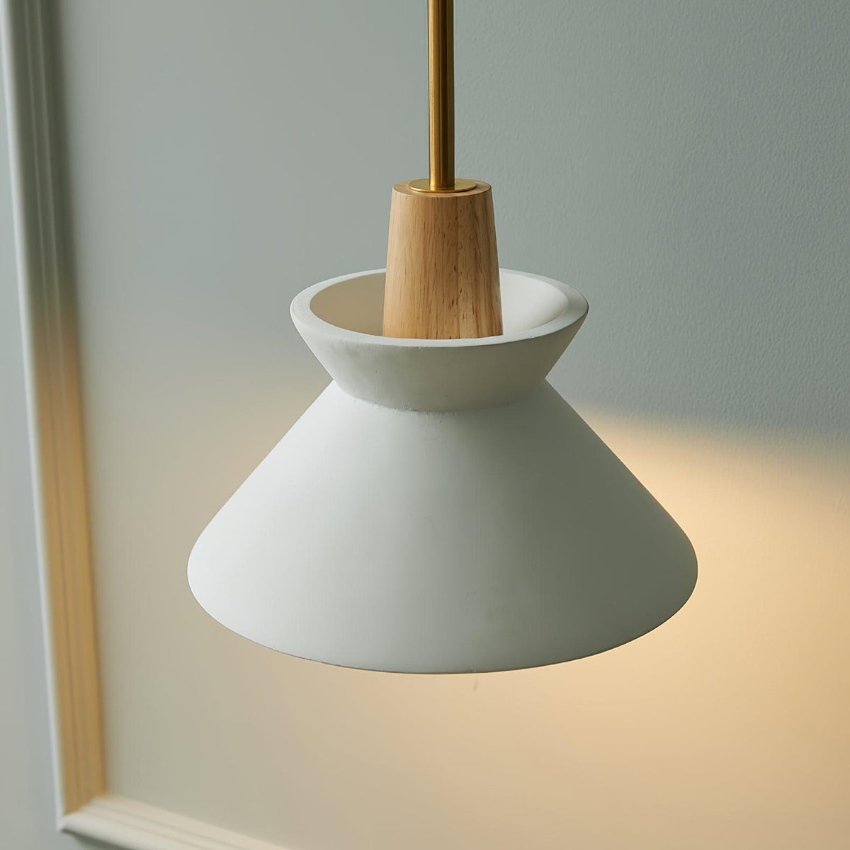 Revelo Pendelleuchte Holz Raum nordisch minimalistisch