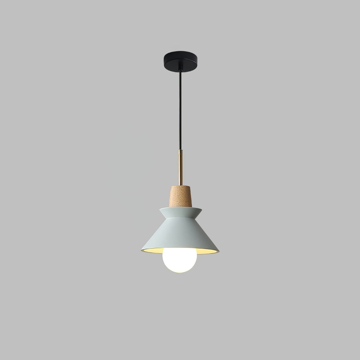 Revelo Pendelleuchte Holz Raum nordisch minimalistisch