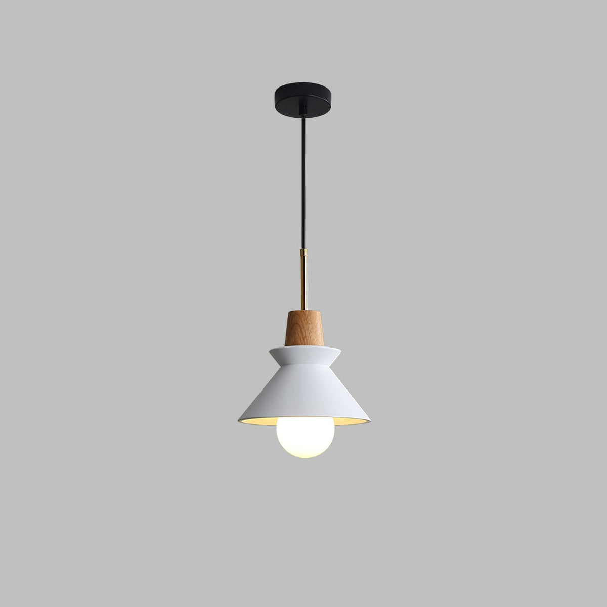 Revelo Pendelleuchte Holz Raum nordisch minimalistisch