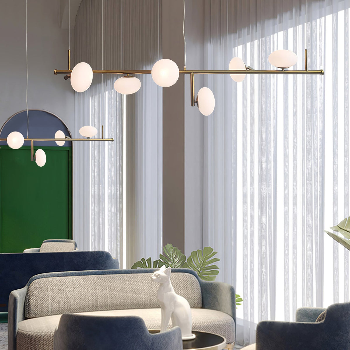 Balance Kronleuchter aus Glas im modernen Stil