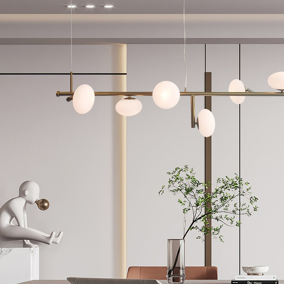 Balance Kronleuchter aus Glas im modernen Stil