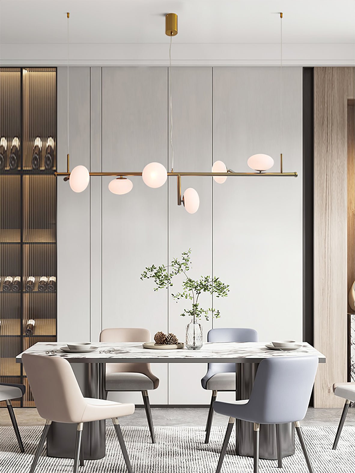 Balance Kronleuchter aus Glas im modernen Stil