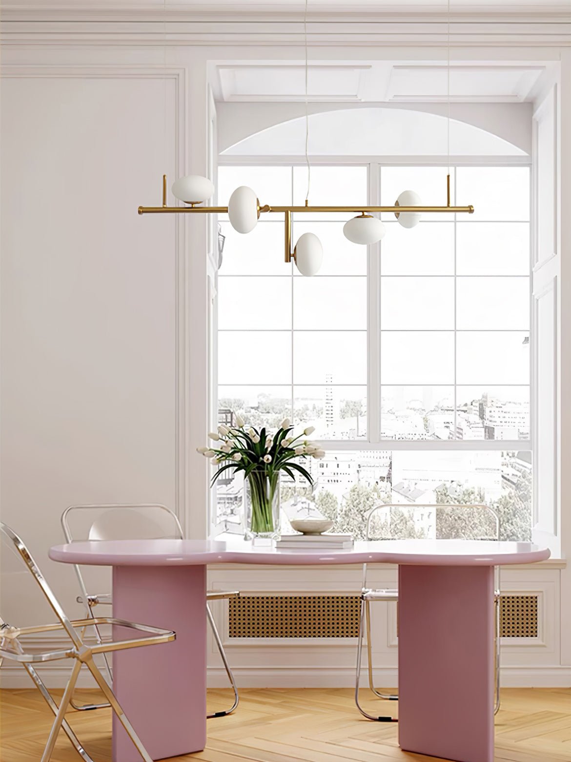Balance Kronleuchter aus Glas im modernen Stil