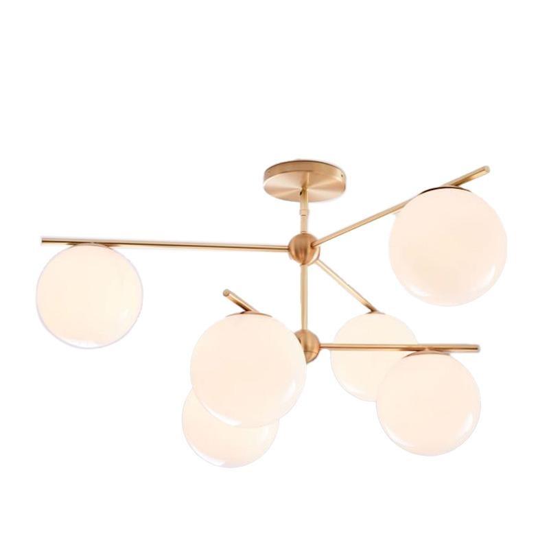 Casoella Kronleuchter Kugel & Stiel modern Gold LED
