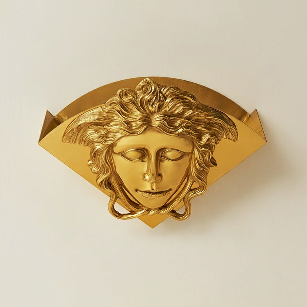 Sphinx Messing-Wandleuchte