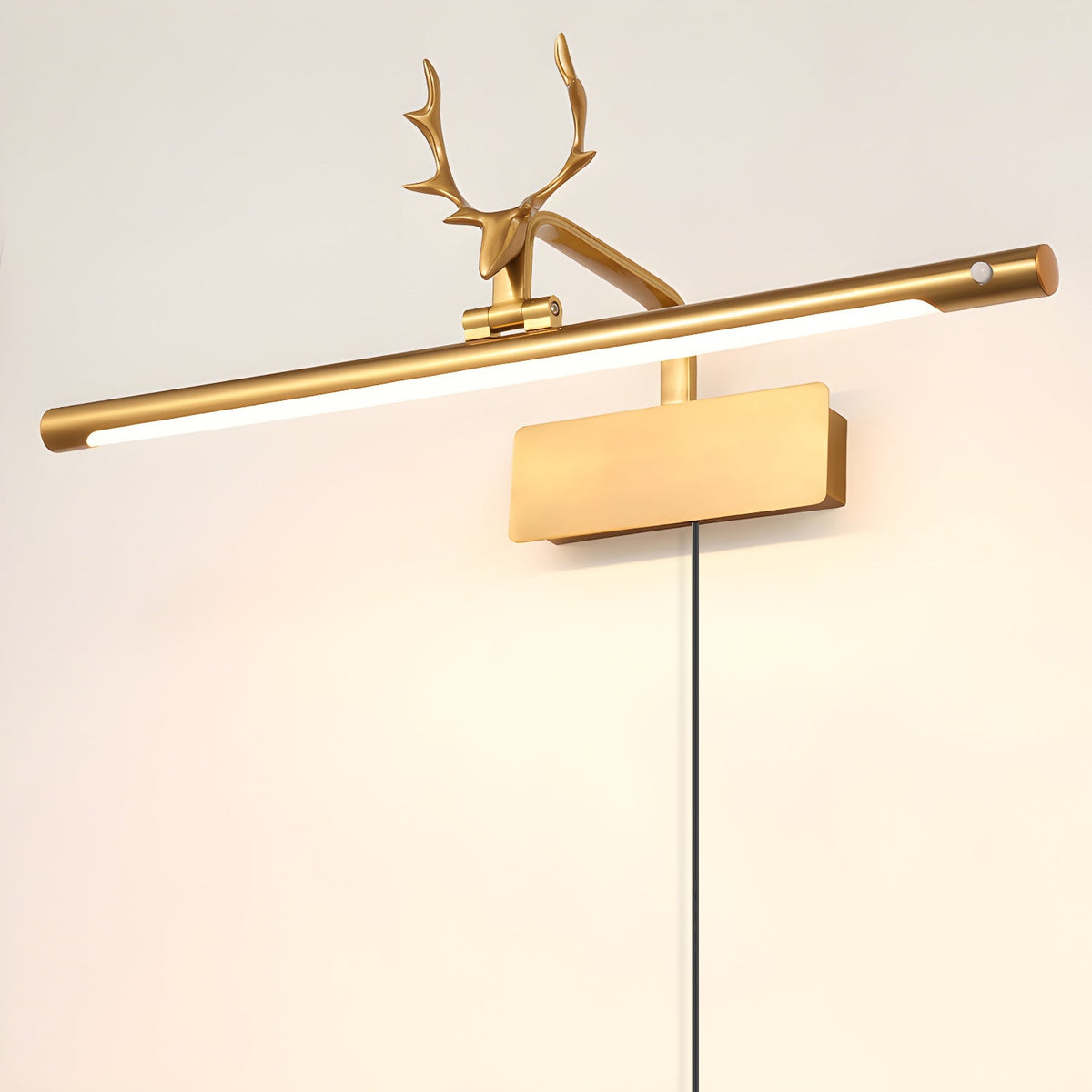 Stag Horn Wandleuchte mit Stecker