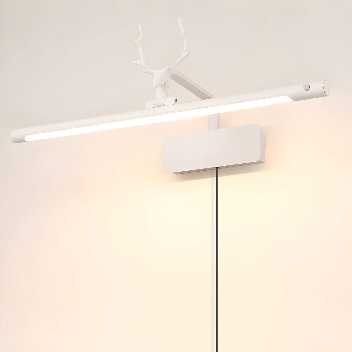 Stag Horn Wandleuchte mit Stecker
