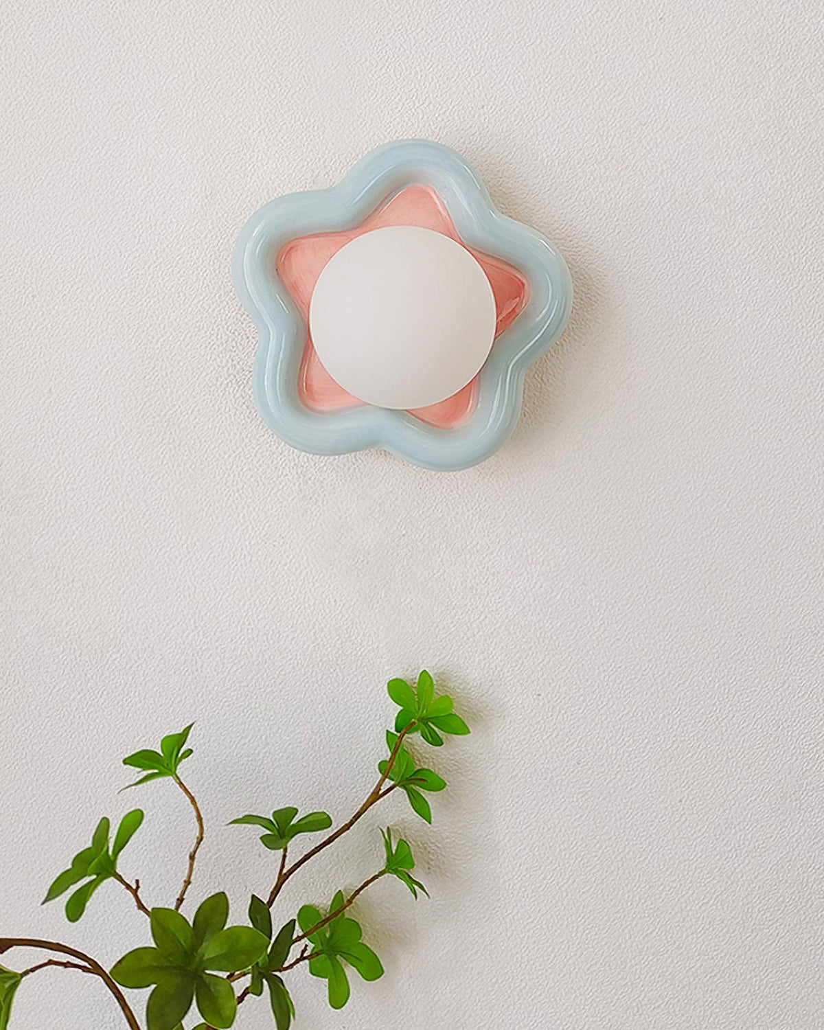 Petani Wandleuchte Pink Gelb Blumenform