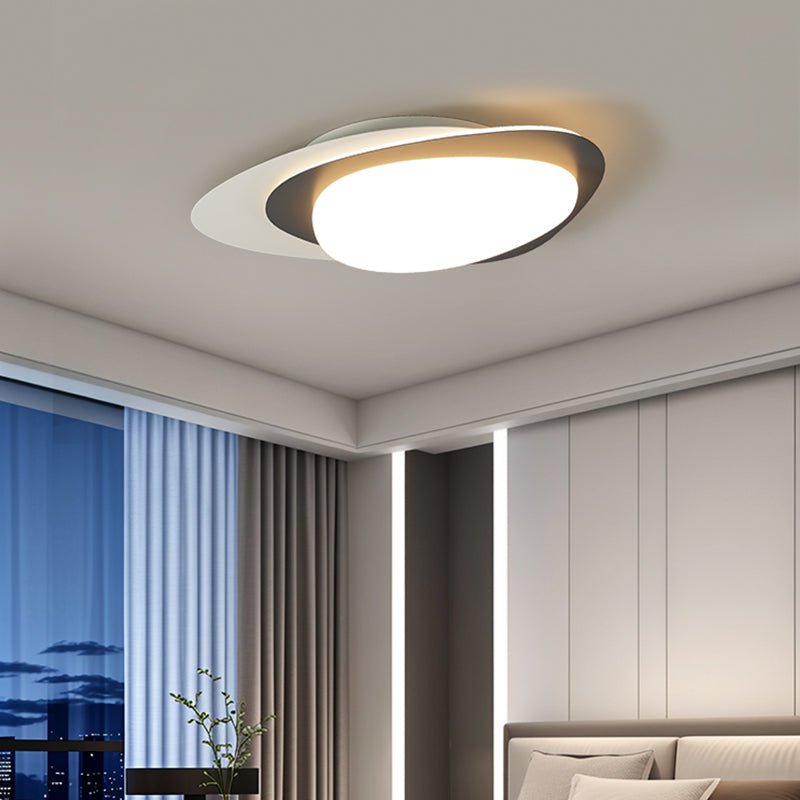 Fuji Deckenleuchte Walnuss Oval Organische LED