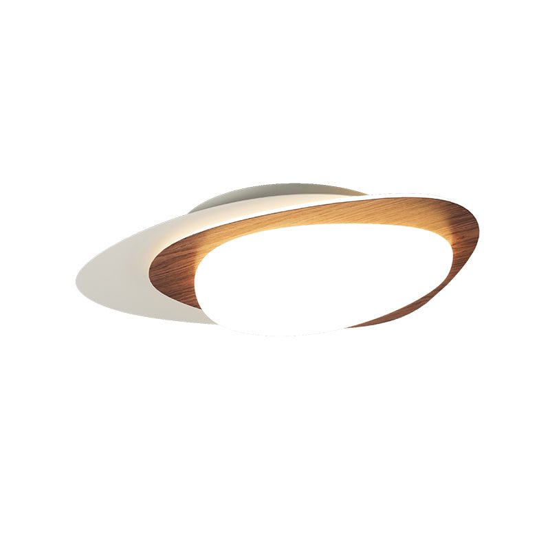 Fuji Deckenleuchte Walnuss Oval Organische LED