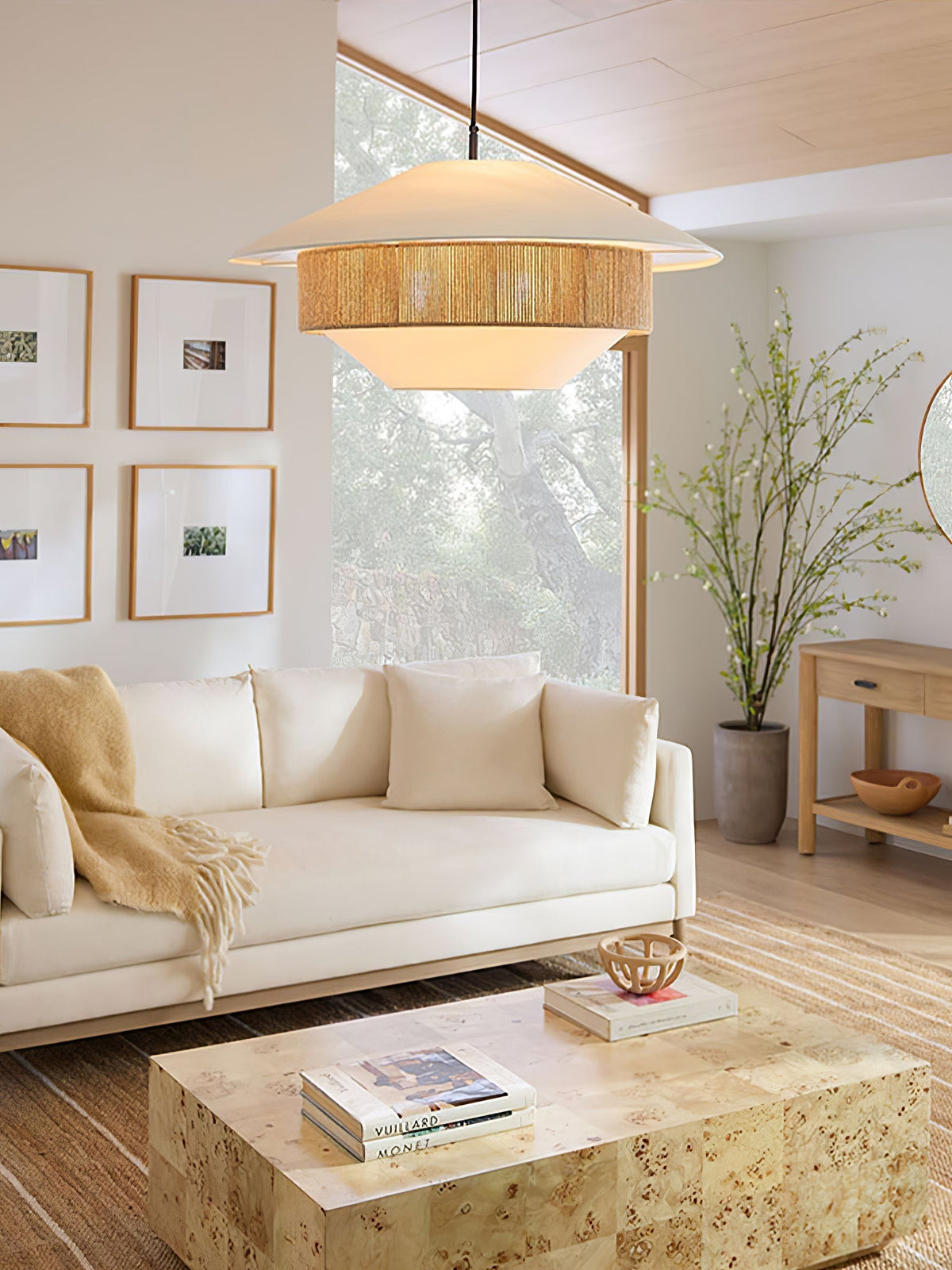 Athrel Moderne Pendelleuchte aus Stoff