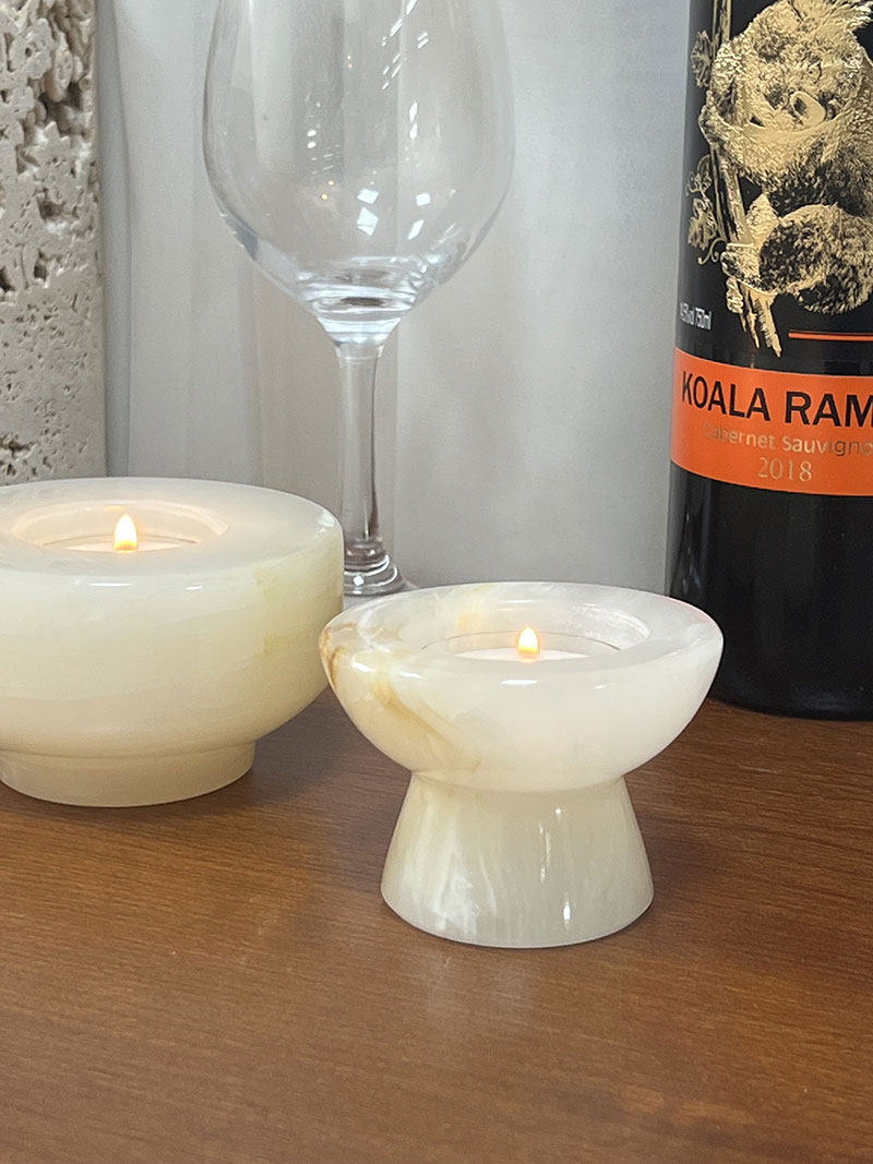 Nerinise Stone Halo Kerzenhalter-Set