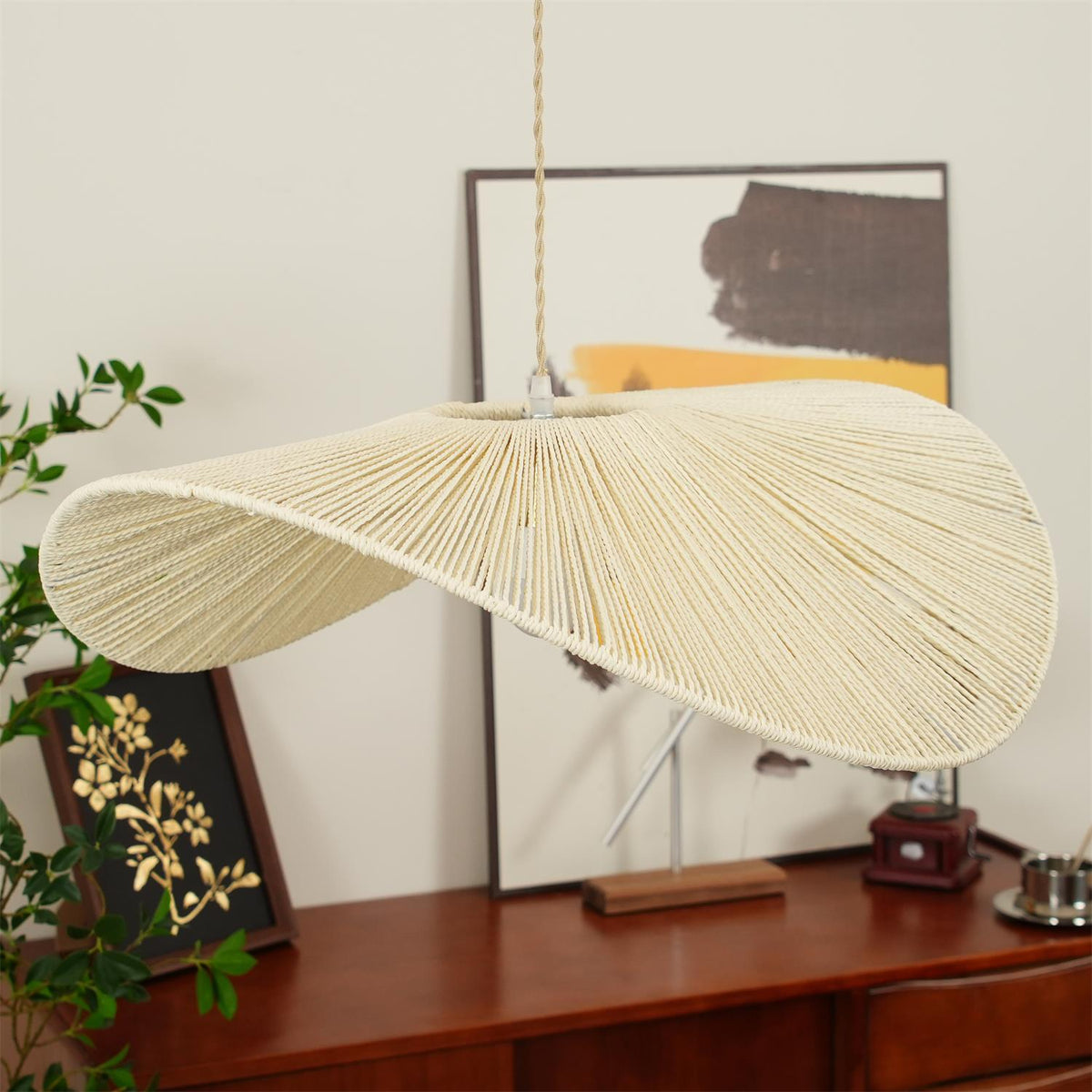Canoeria Handgeflochtene Pendelleuchte aus natürlichem Rattan