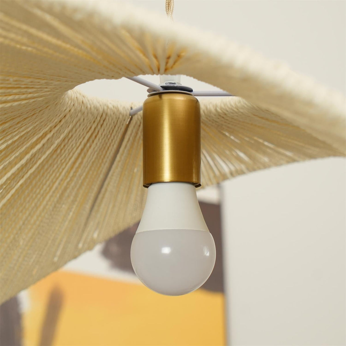 Canoeria Handgeflochtene Pendelleuchte aus natürlichem Rattan