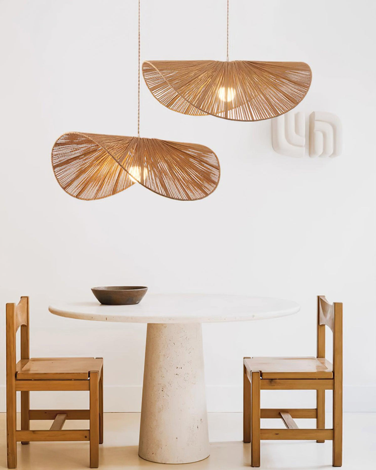 Canoeria Handgeflochtene Pendelleuchte aus natürlichem Rattan