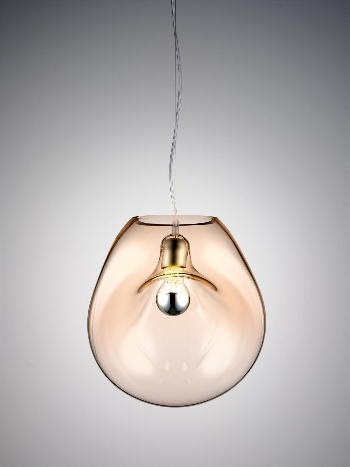 Rune Minimalistische Pendelleuchte aus transparentem Glas