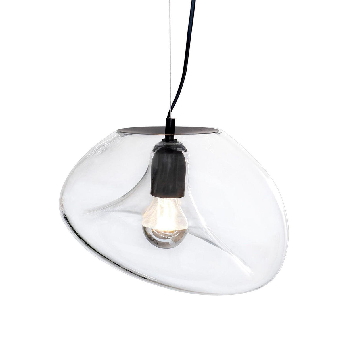 Rune Minimalistische Pendelleuchte aus transparentem Glas