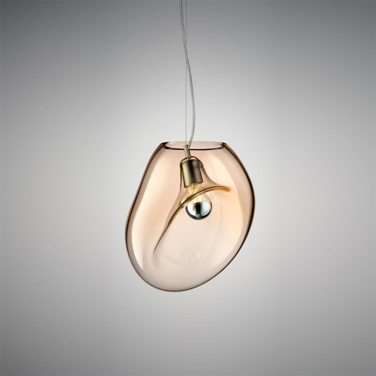 Rune Minimalistische Pendelleuchte aus transparentem Glas