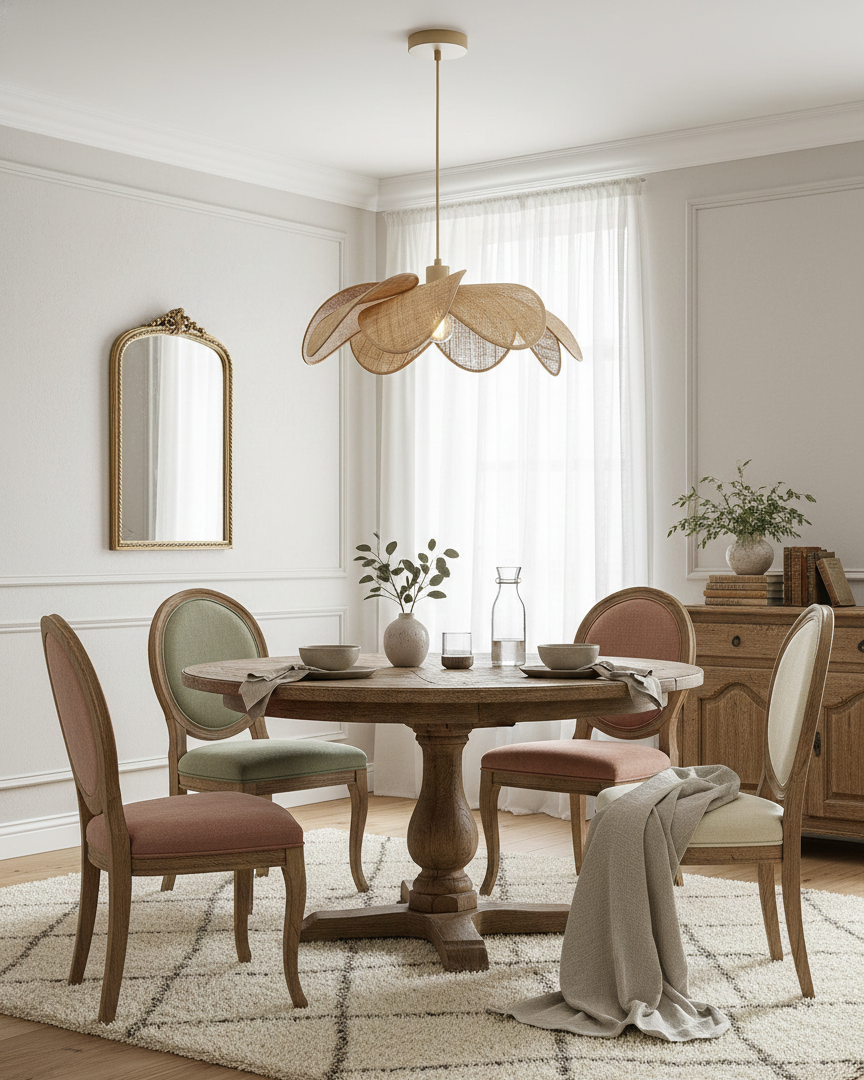 Soroise Pendelleuchte Beige Hellbraun Wabi‑Sabi Wohnzimmer Schlafzimmer | Cielum
