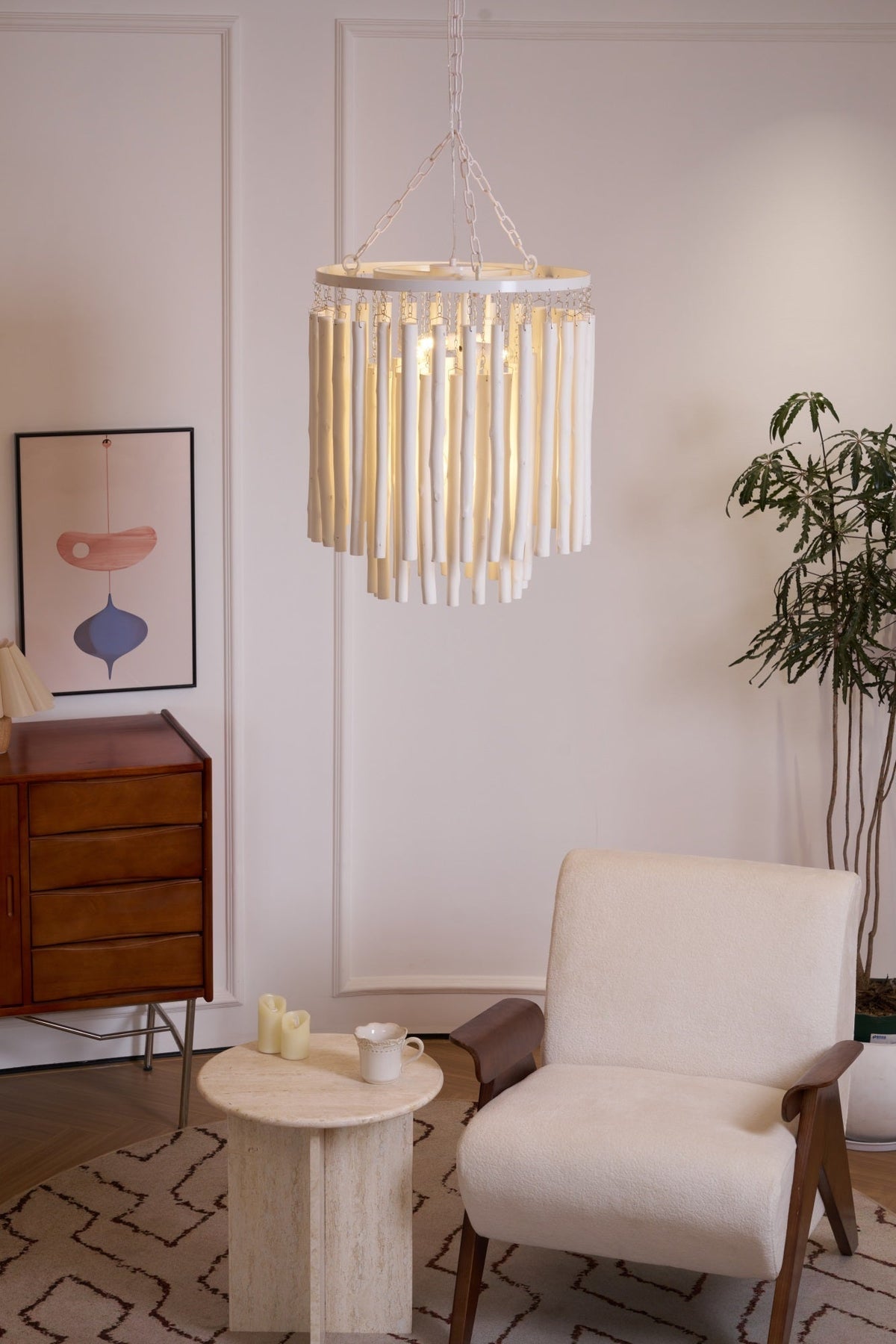 Xantir Kronleuchter im postmodernen Luxus-Stil aus Holz