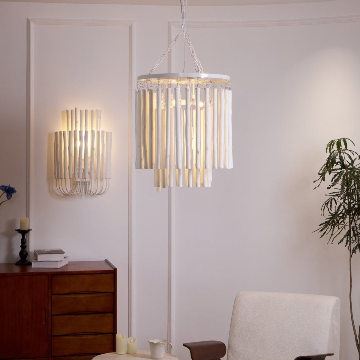 Xantir Kronleuchter im postmodernen Luxus-Stil aus Holz