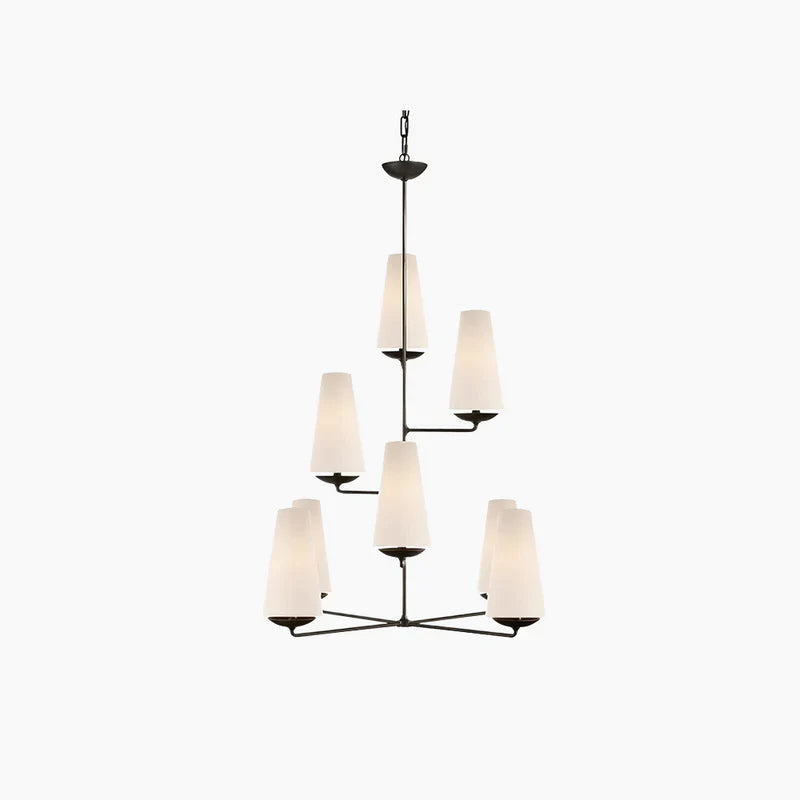 Silva Design LED Metall Kronleuchter für Wohnzimmer, Küche Schwarz