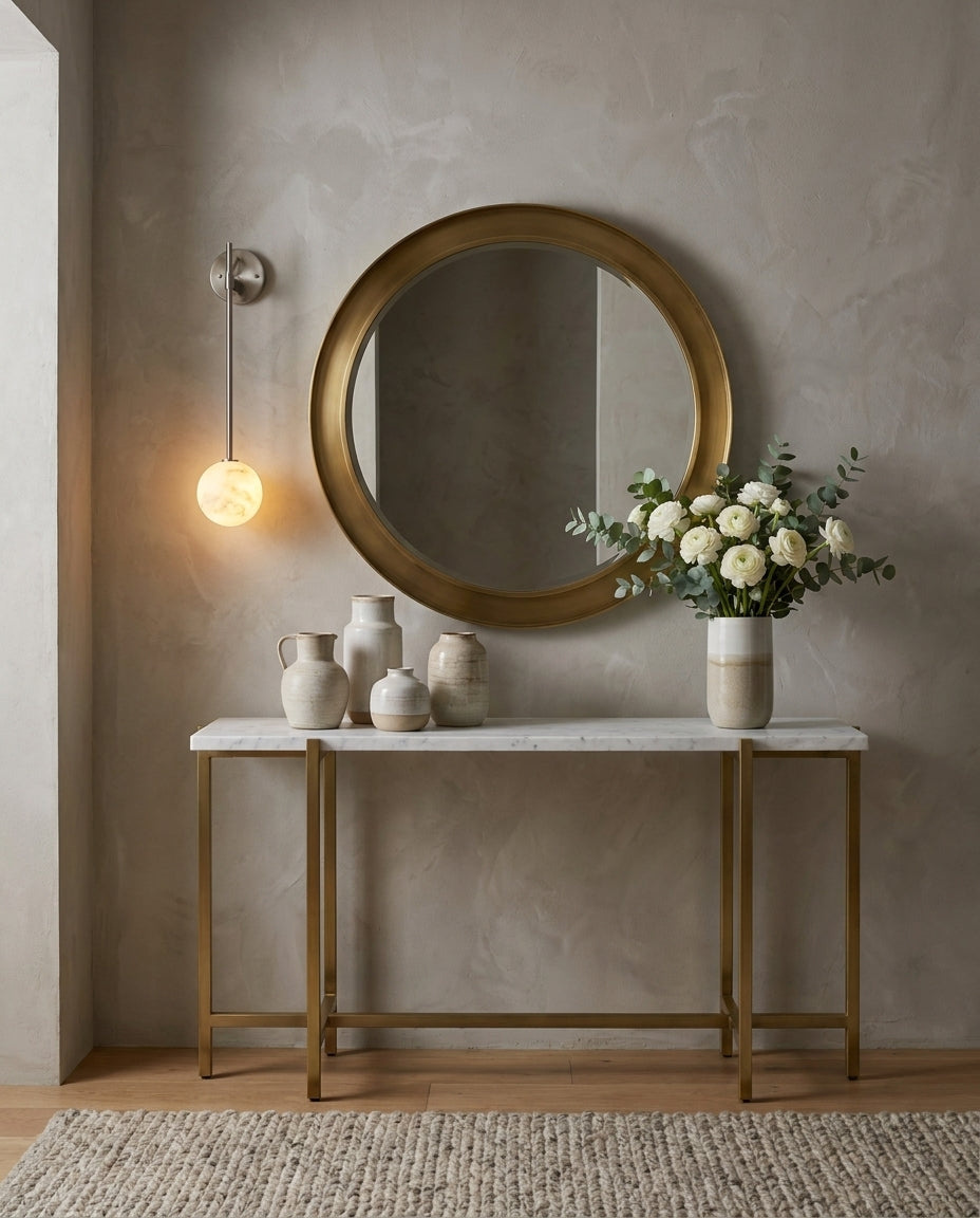 Staverncombe Alabaster-Wandleuchte