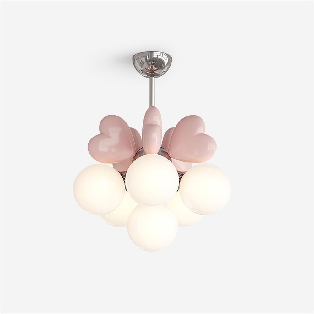 Kronleuchter Heart Accents Kugel-Lampenschirme verspielt modern Kinderzimmer