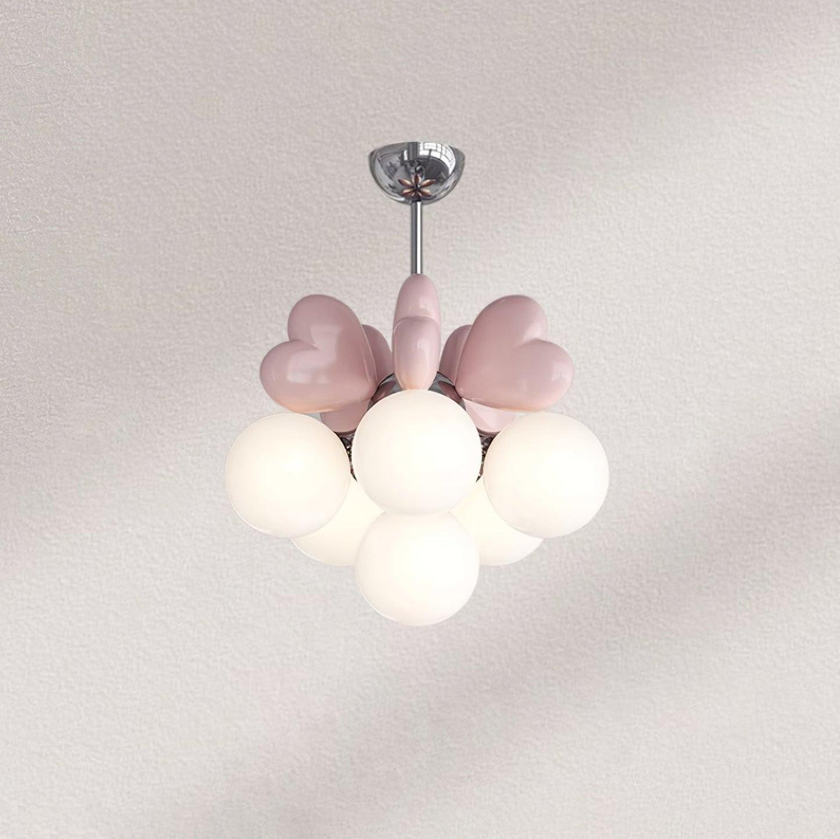 Kronleuchter Heart Accents Kugel-Lampenschirme verspielt modern Kinderzimmer