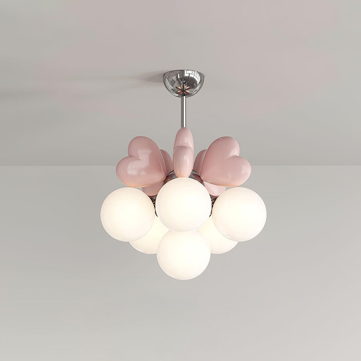 Kronleuchter Heart Accents Kugel-Lampenschirme verspielt modern Kinderzimmer