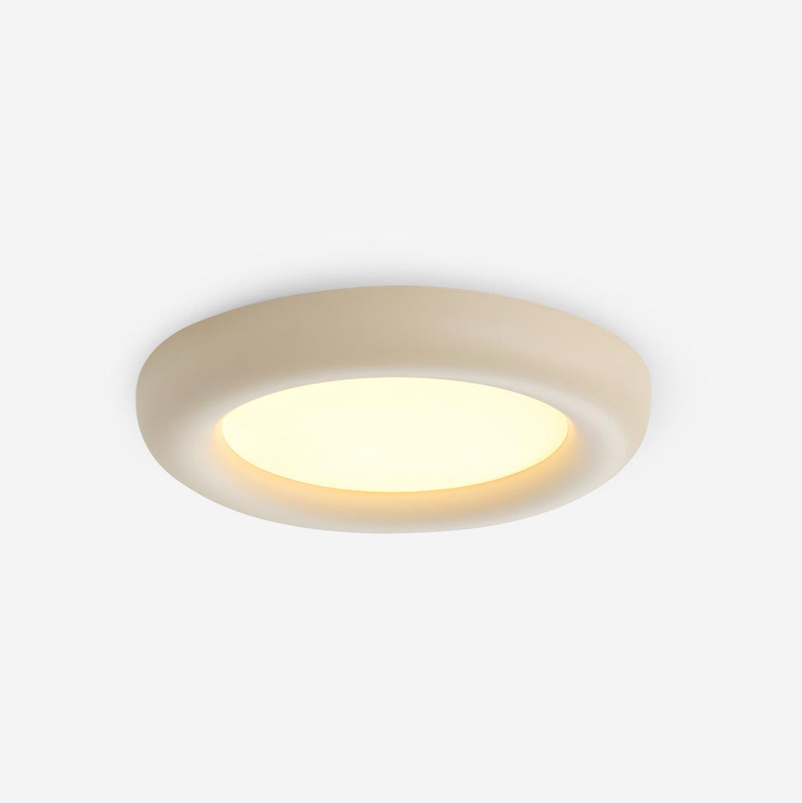 Deckenleuchte Beige flache Deckenleuchte mit Baldachin minimalistisch
