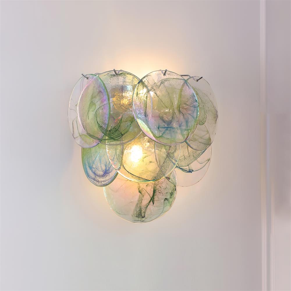 Opalara Pink Capiz-Shell-Wandleuchte