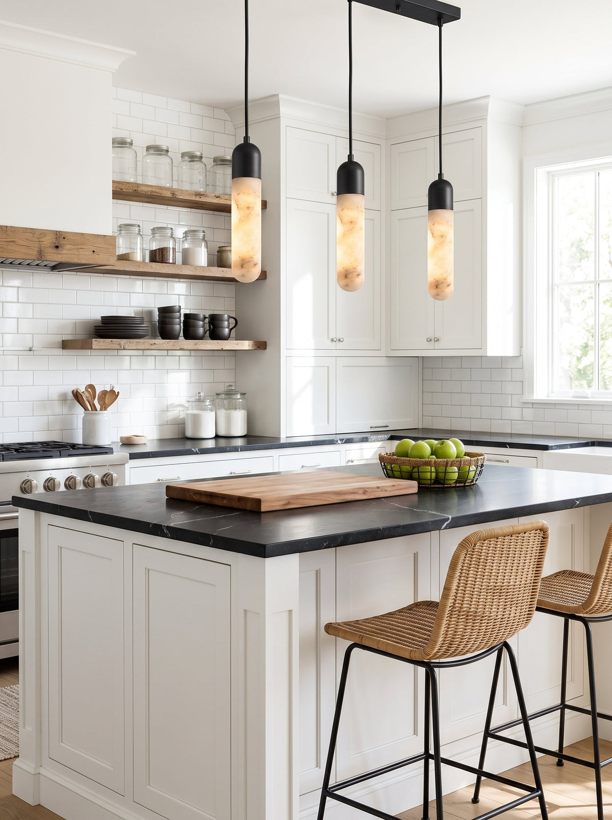 Loxcombe Alabaster-Pendelleuchte