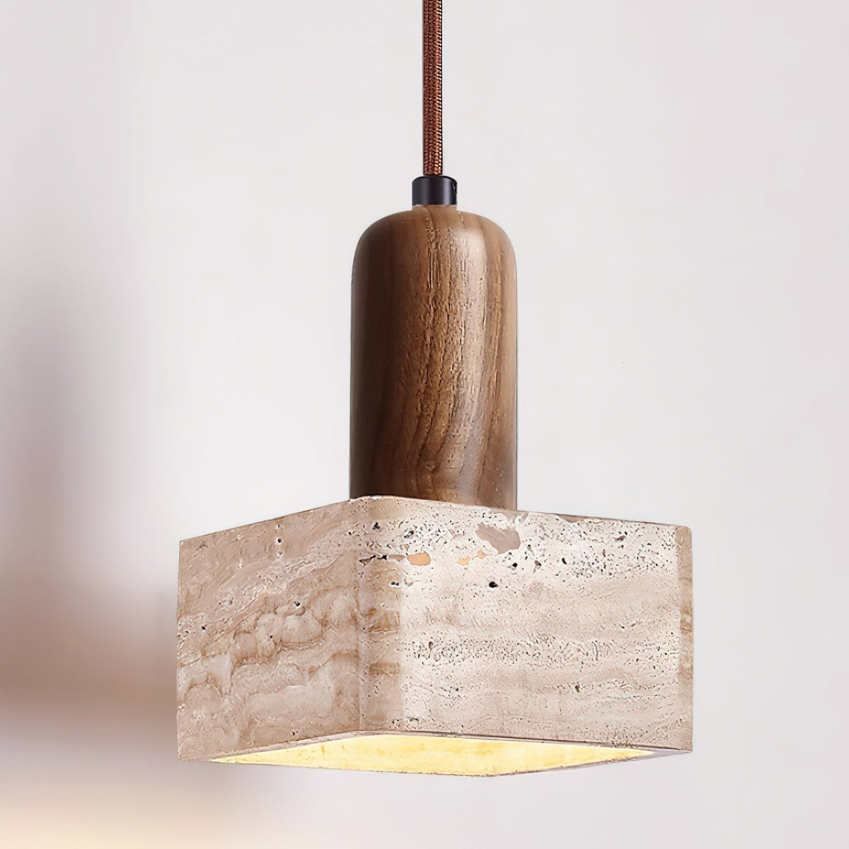 Lava Pendelleuchte aus Travertin