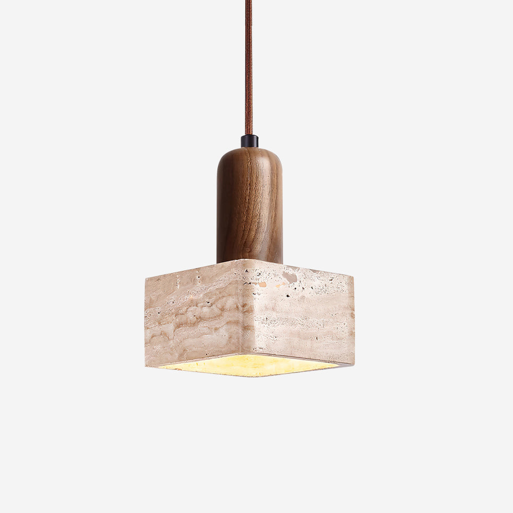 Lava Pendelleuchte aus Travertin