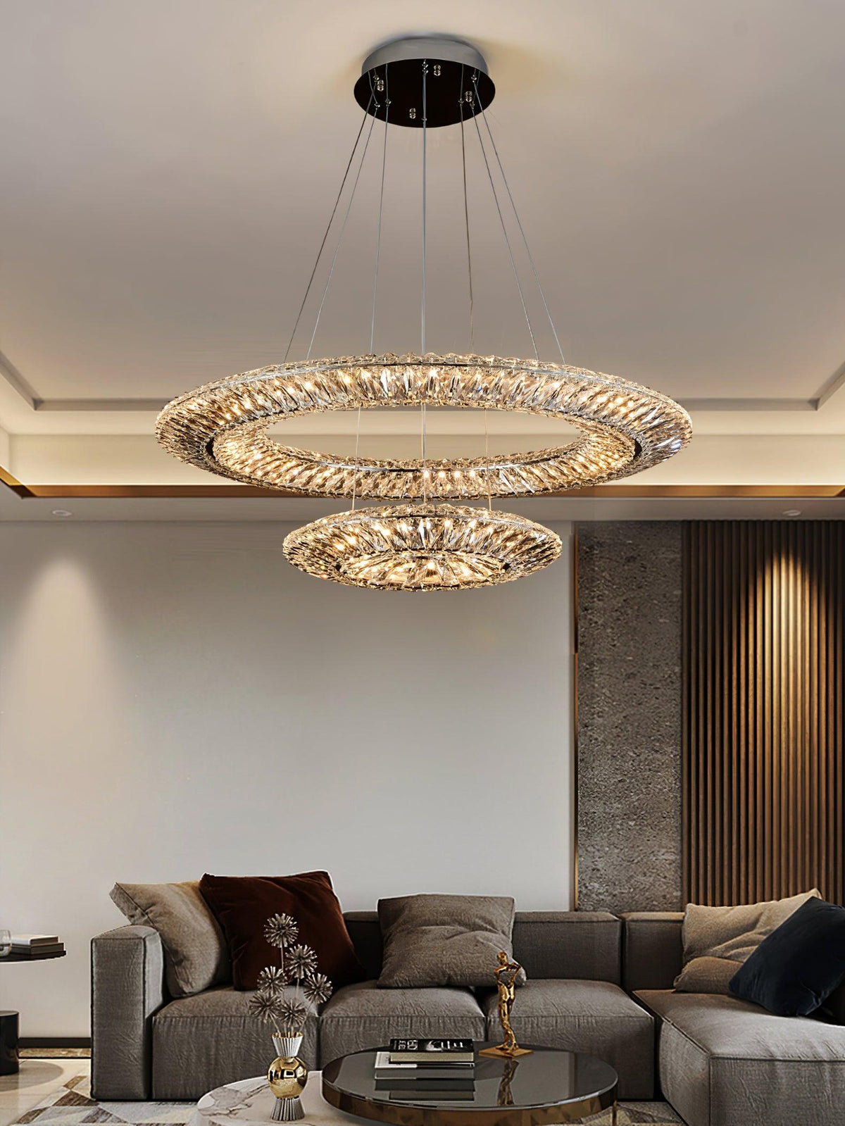 Tev Kronleuchter Geometrisch Kristall LED Elegant