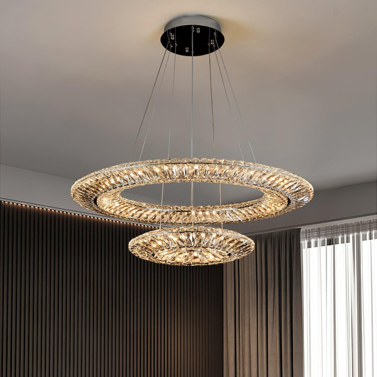 Tev Kronleuchter Geometrisch Kristall LED Elegant