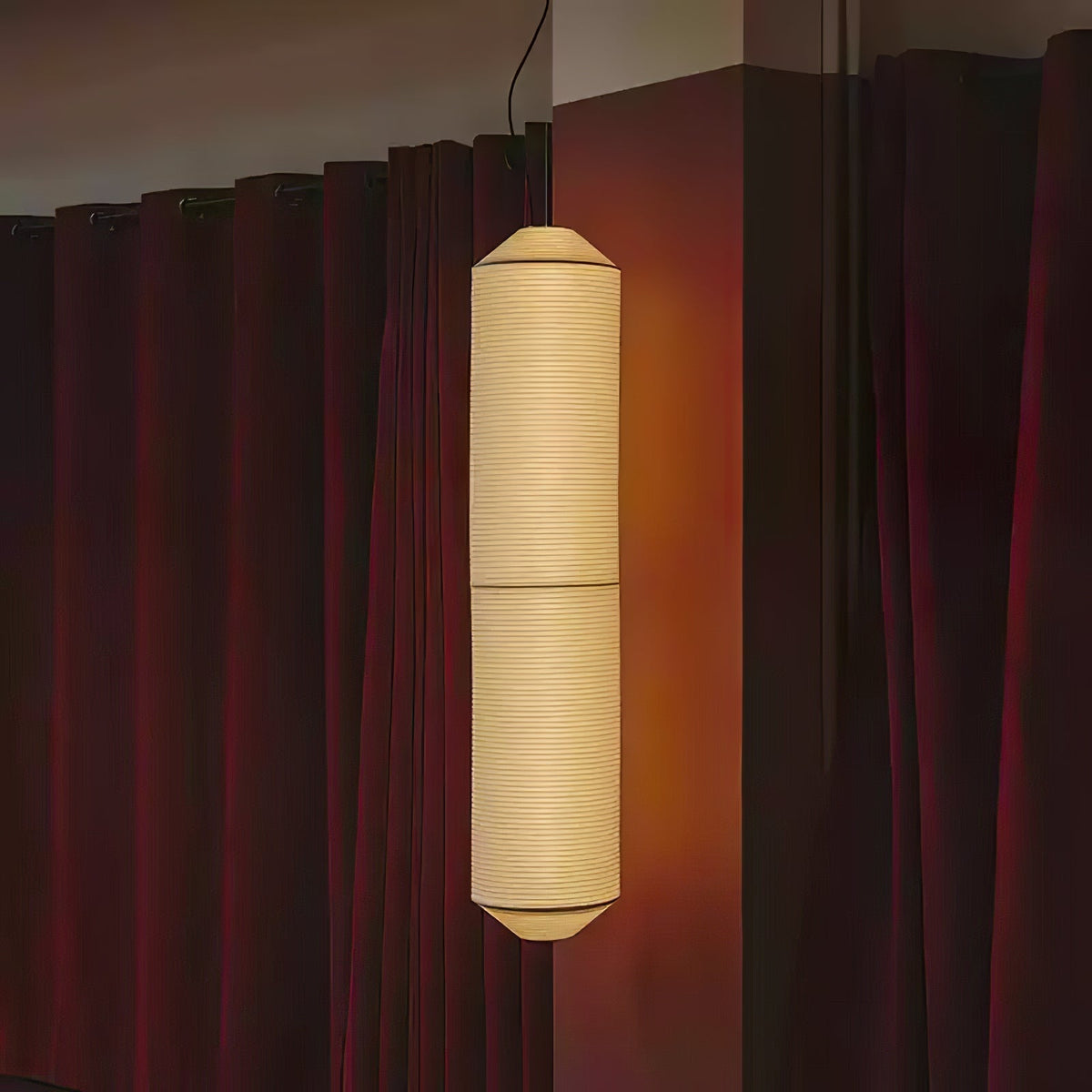 Oren zeitgenössische minimalistische Pendelleuchte aus natürlicher Maulbeerseide
