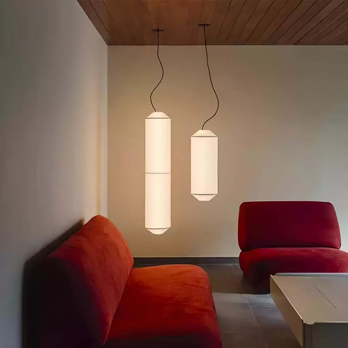 Oren zeitgenössische minimalistische Pendelleuchte aus natürlicher Maulbeerseide